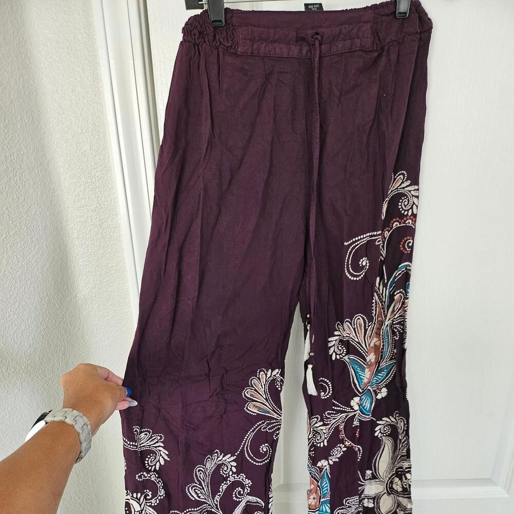 Angie Women's Purple and Burgundy Trousers